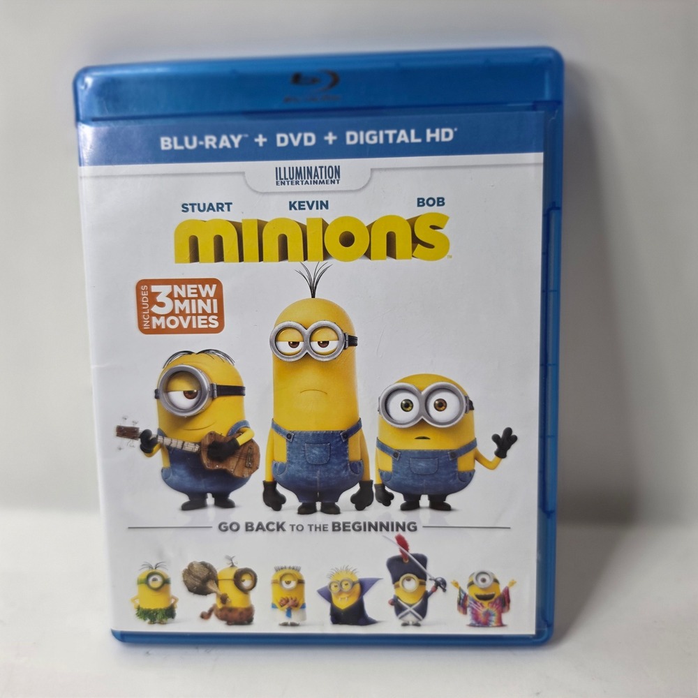 Minions Blu-ray DVD 2-Disc Set 2015 Illumination Family Movie NO DIGITAL